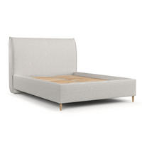 POLSTERBETT Mira 140/200 cm Hellbeige im Riva Stoff - Beige/Naturfarben, Holz/Holzwerkstoff (140/200cm) - AltaBeds