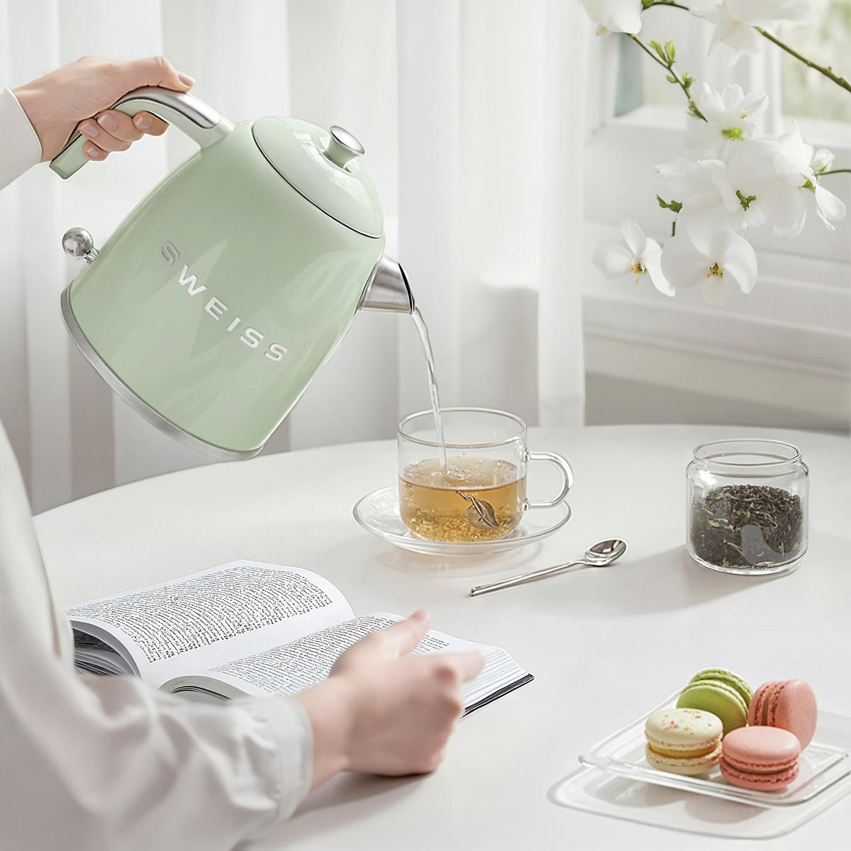 WASSERKOCHER KTS7 Grün, Vintage - Grün, Metall (16/24/22cm) - SWEISS