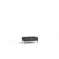 COUCHTISCH Graphitschwarz 100/41,6/66 - Graphitfarben, Holzwerkstoff (66/100/42cm) - RAUMHIRSCH FURNITURE