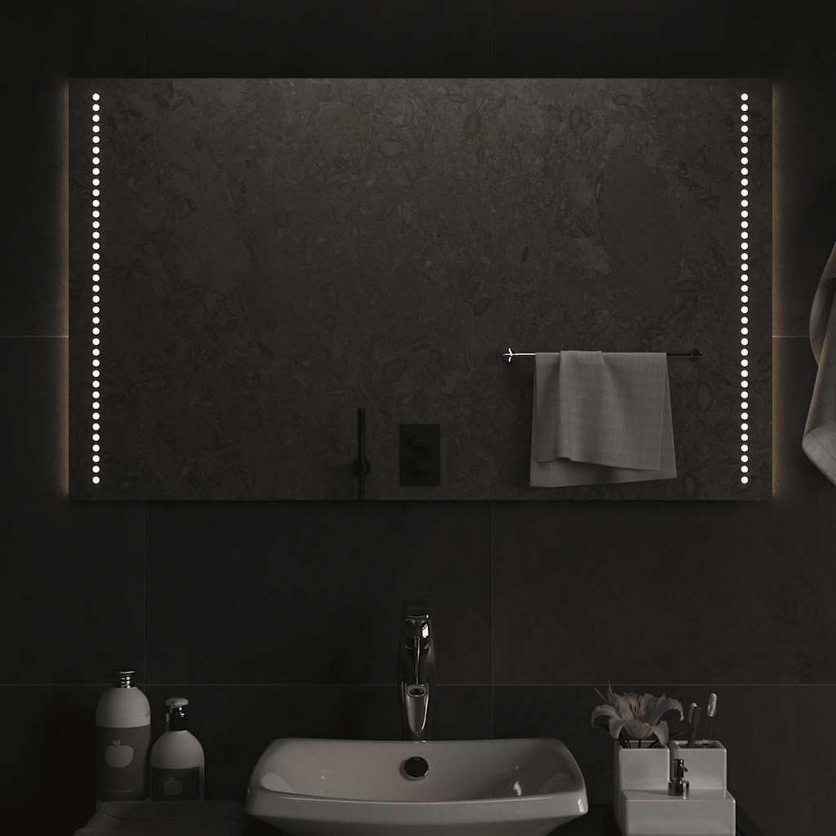 LED-BADSPIEGEL 100x60 cm - Transparent, Glas (60/60/100cm) - furnicato