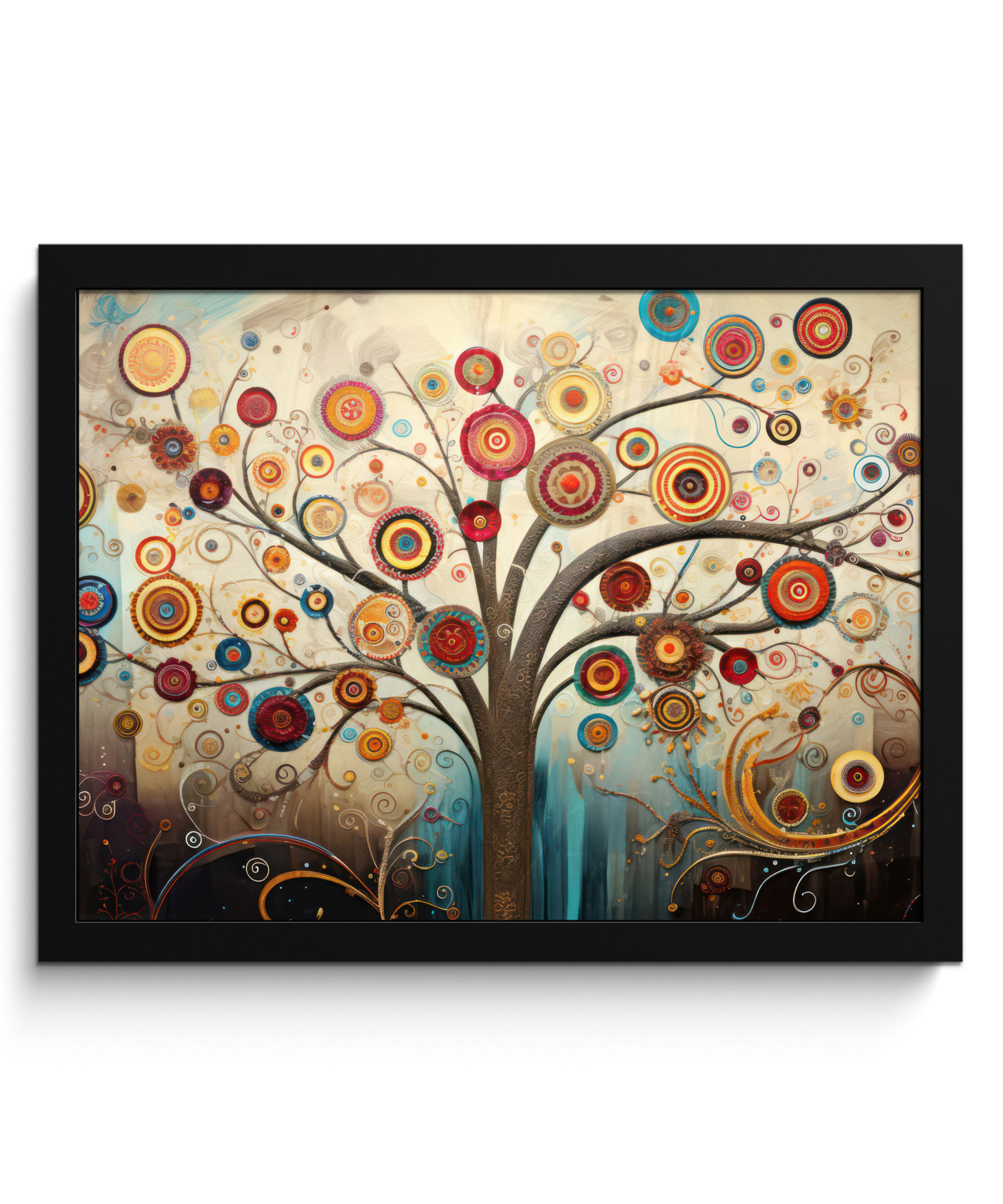 POSTER S OKVIROM Stablo 40x30 cm - smeđa, papir (40/30cm) - MuchoWow