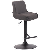 BARHOCKER Stoff dunkelgrau - Dunkelgrau/Schwarz, Textil/Metall (43/90/50cm) - CLP