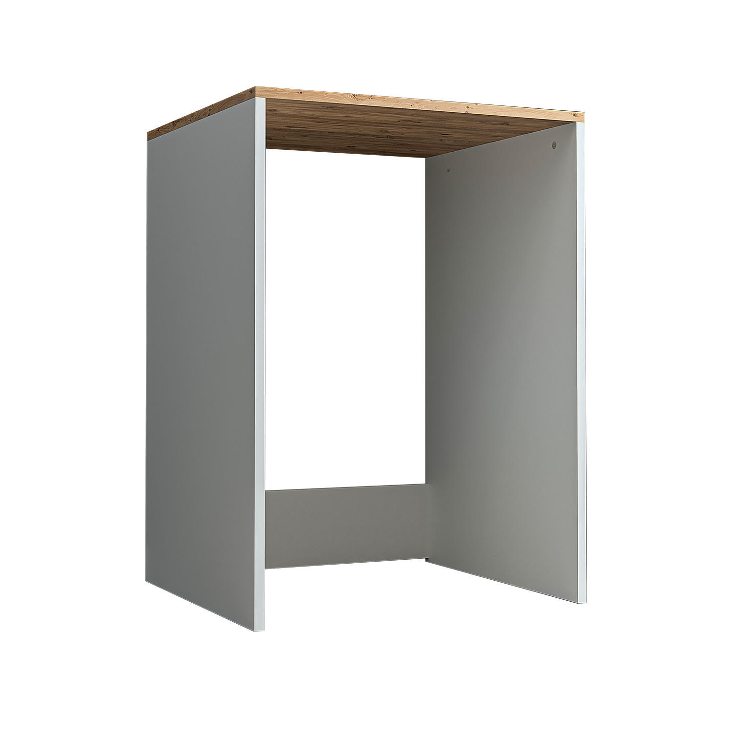 WASCHMASCHINENSCHRANK Atlantic IV 65cm Breit, 90cm Hoch - Eiche Bianco, Holzwerkstoff (65/90/60cm)
