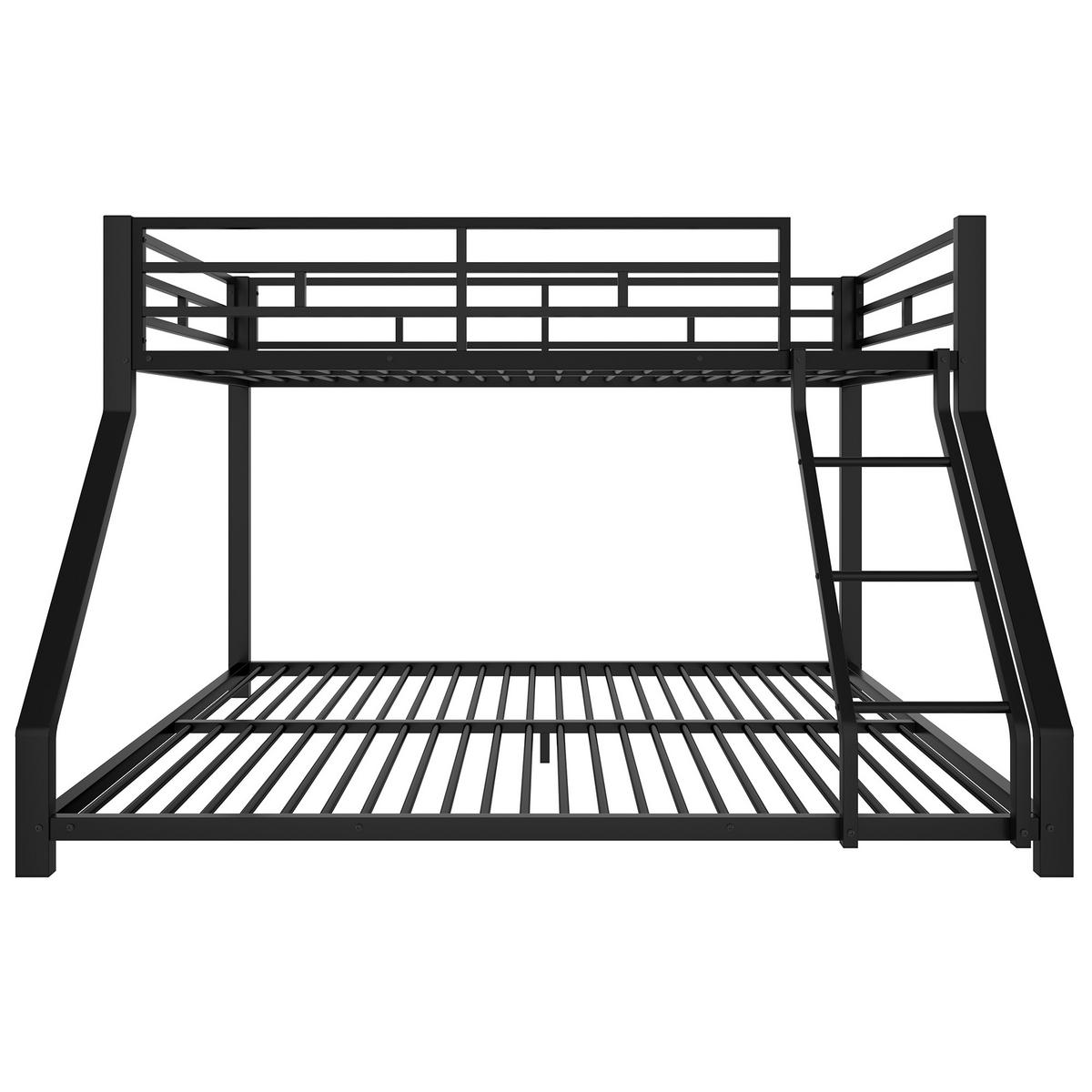 ETAGENBETT mit Leiter 90 x 200 cm / 140 x 200 cm Schwarz Metall - Schwarz, Metall (140/200cm) - Beauniv
