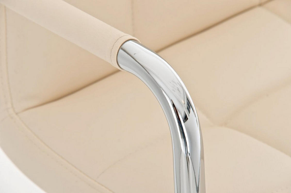 BÜROSTUHL Lucille, Creme - Braun, Textil/Metall (54/86/46cm) - TPFLiving