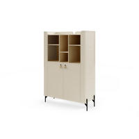 HIGHBOARD SOVI 04 100 / 151 / 42 cm in Macadamia / Eiche Mavelie - Eichefarben/Beige, Holzwerkstoff (100/151/42cm) - Deine Möbel 24