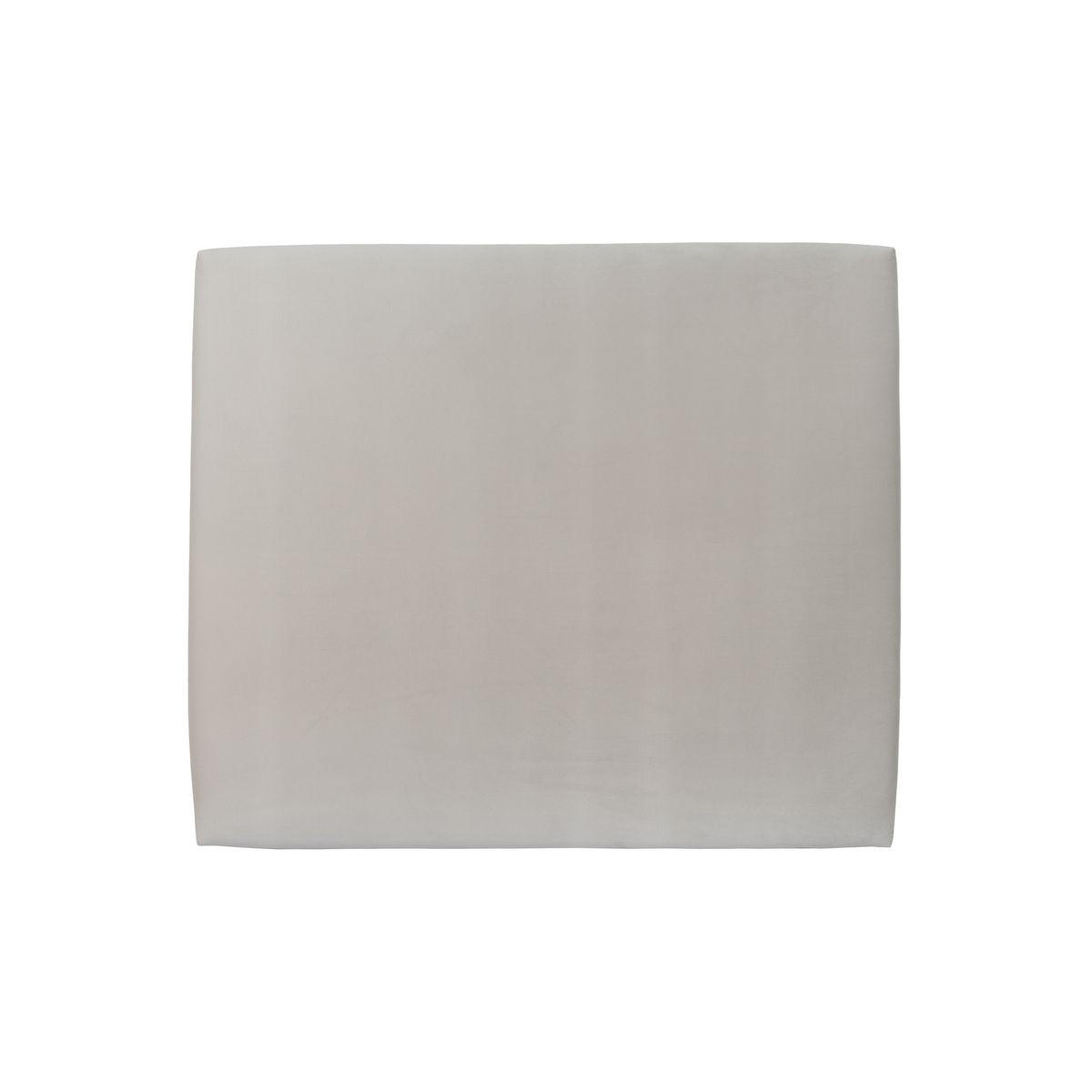 KOPFTEIL gepolstertes – hellgrauer Samtstoff - 180 cm - Beige/Hellgrau, Karton/Holz (180/120/10cm) - Sommeil de Plomb