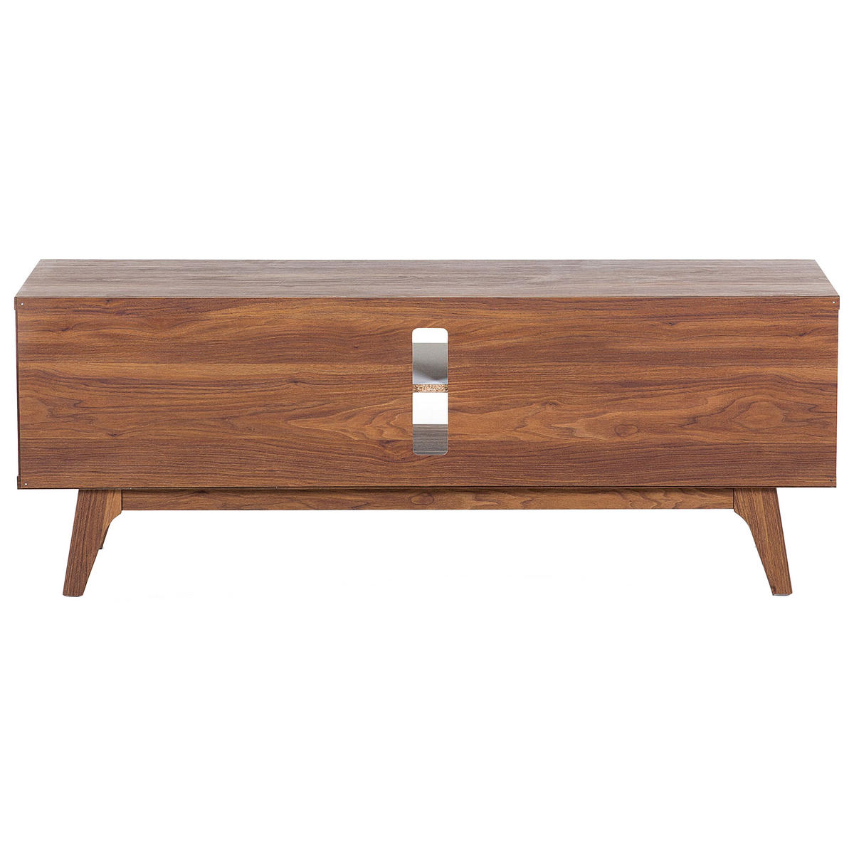 TV-MÖBEL Dunkelbraun, Weiß ROCHESTER 40/142/53 cm - Dunkelbraun, Holzwerkstoff (142/53/40cm) - Beliani