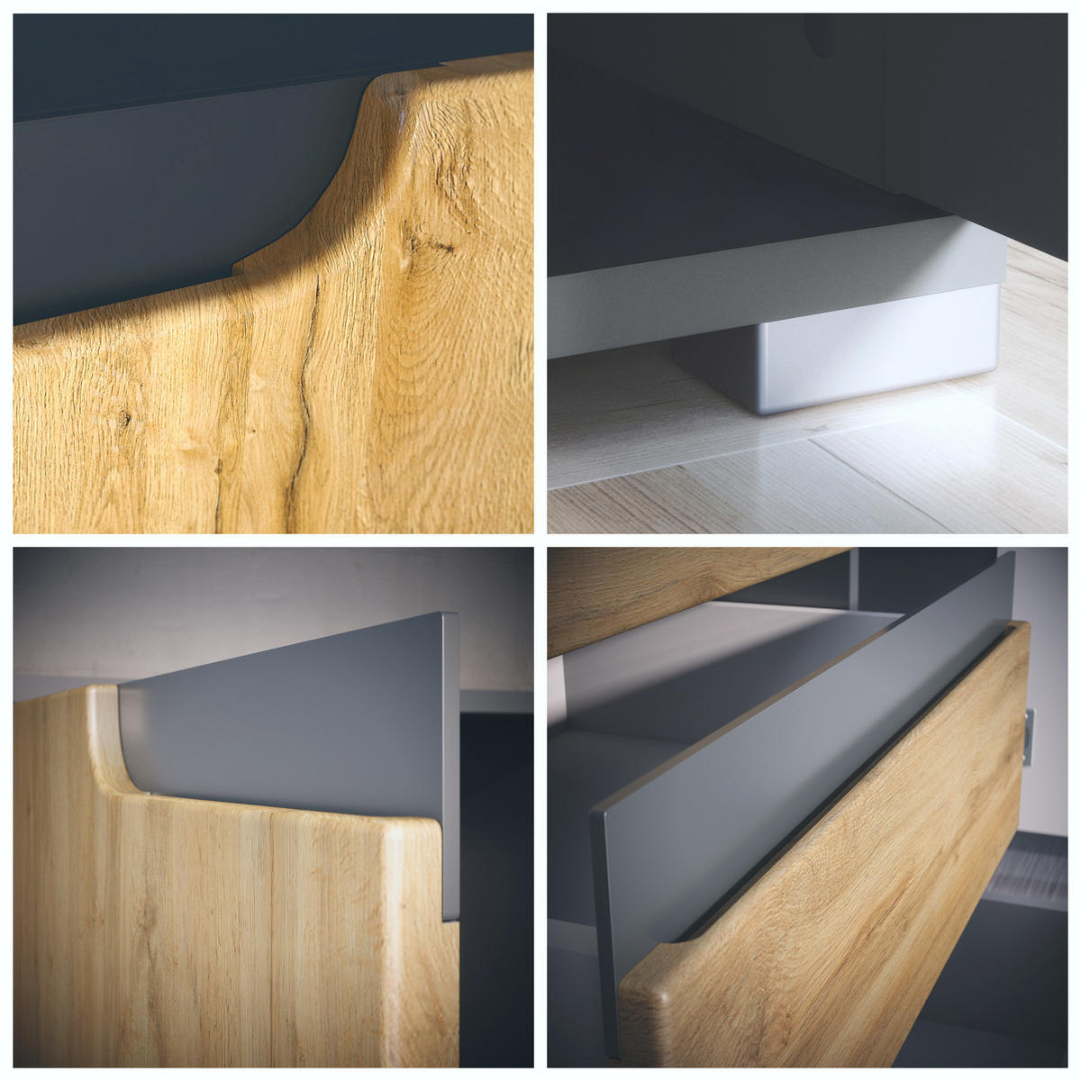 SIDEBOARD Sylt Schwarz Hochglanz / Weiß Hochglanz - Schwarz Hochglanz, Holzwerkstoff (138.5/75.5/35cm) - Vladon