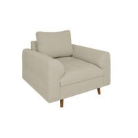 SESSEL Alma Beige Cord - Beige/Braun, Holz/Textil (97/81/93cm) - S-Style Möbel