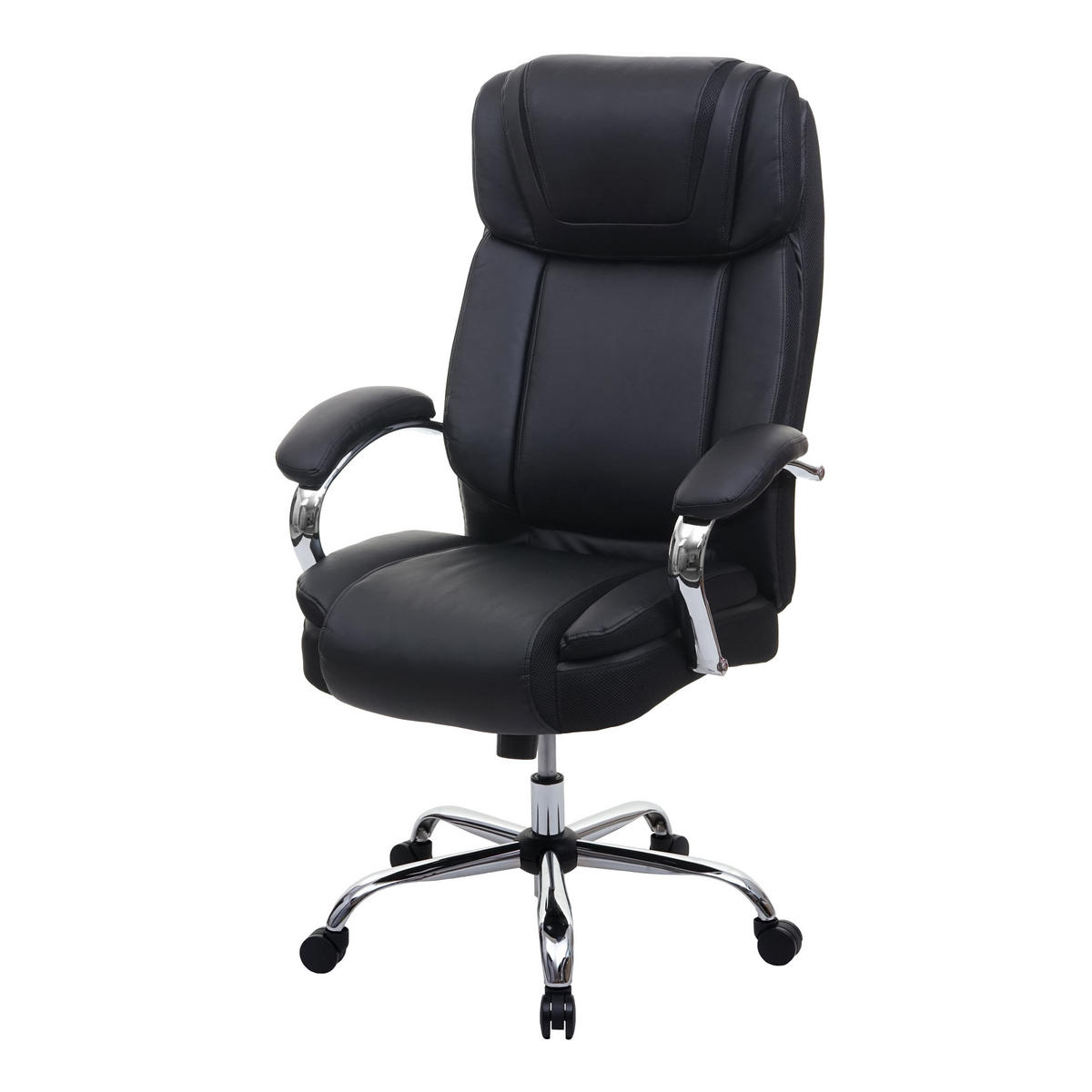 XXL BÜROSTUHL Schwarz - Schwarz, Textil (76/130/74cm) - MCW