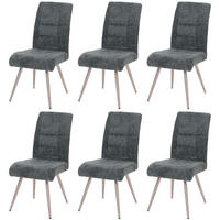ESSZIMMERSTUHL Blau 6er-Set - Blau, Textil (68/97/64cm) - MCW