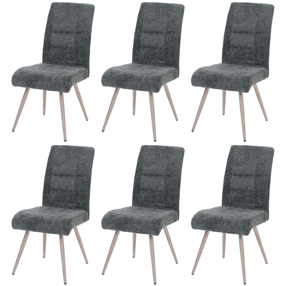ESSZIMMERSTUHL Blau 6er-Set - Blau, Textil (68/97/64cm) - MCW