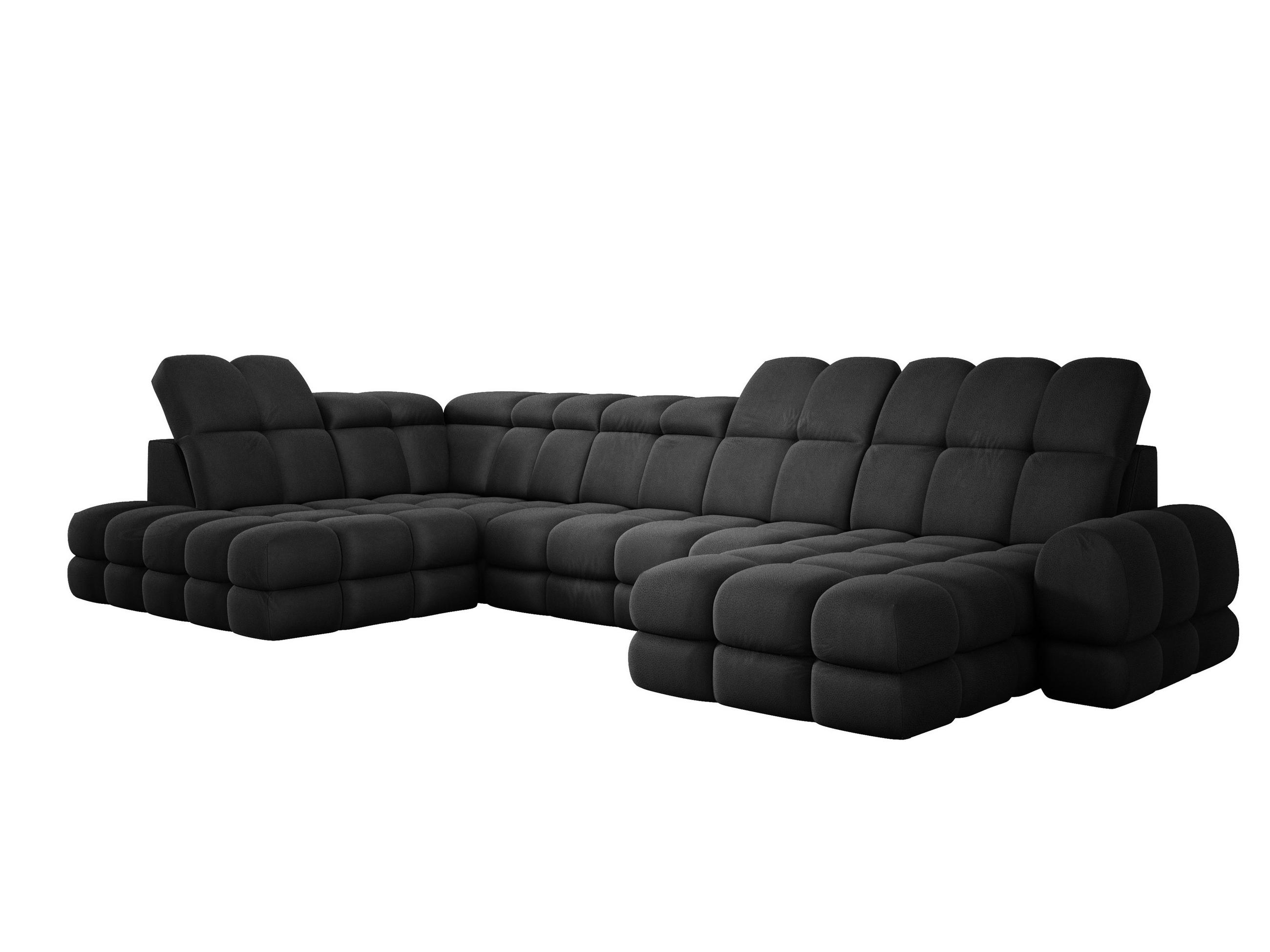 ECKSOFA TOLLO Solar-stoff U-form 400x217x105 cm anthrazit - Schwarz, Holz/Textil (400/217cm) - DomoHome
