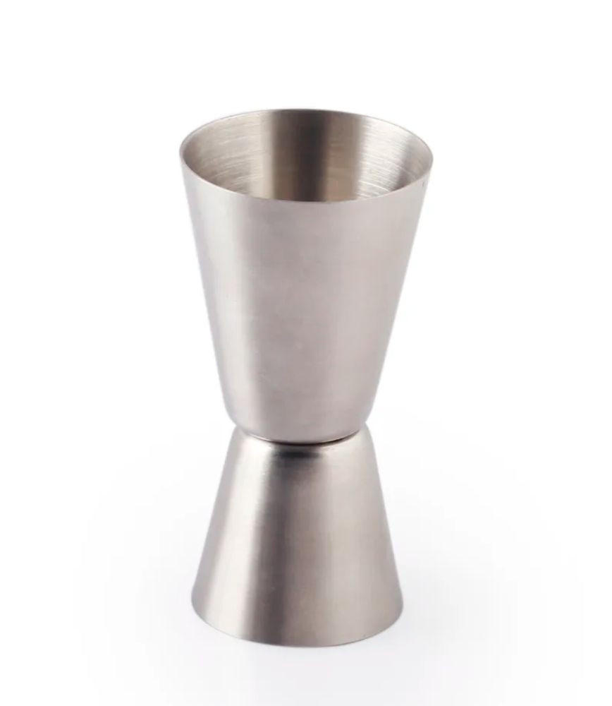 BARZUBEHÖR, Cocktail Messbecher, Edelstahl, 20/40 ml - Edelstahlfarben, Metall (4.2/7.3/4.2cm) - ich-zapfe