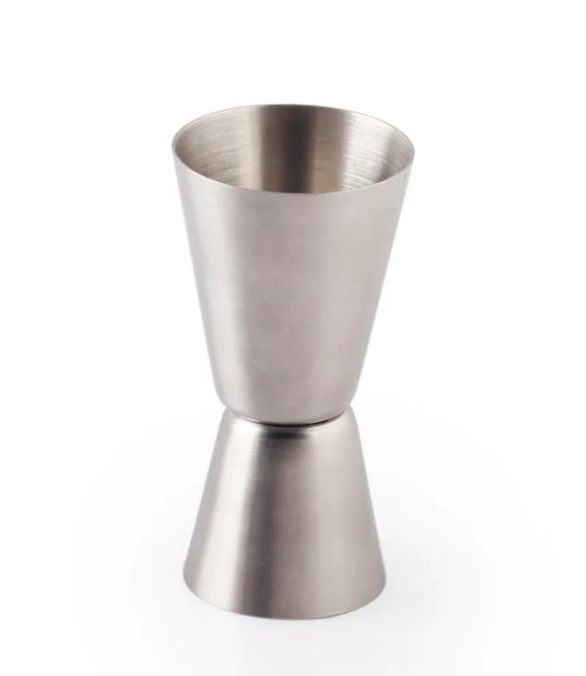 BARZUBEHÖR, Cocktail Messbecher, Edelstahl, 20/40 ml - Edelstahlfarben, Metall (4.2/7.3/4.2cm) - ich-zapfe