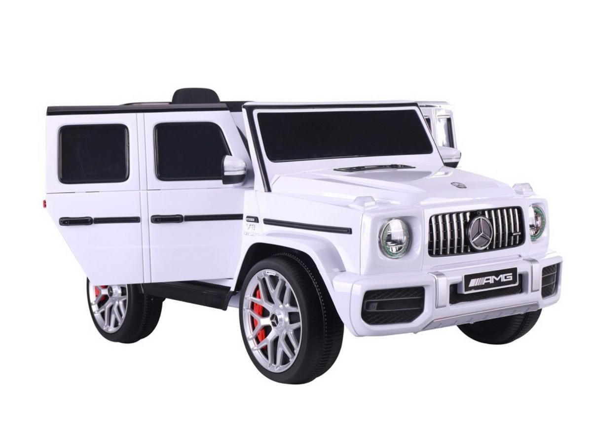 KINDER ELEKTROAUTO Mercedes G63 weiß - Weiß, Kunststoff (106/62/54cm) - TPFLiving