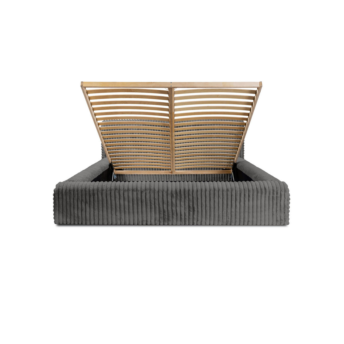 POLSTERBETT aus Strickmaterial Almeza 180x200 cm, Grau - Grau, Textil (180/200cm) - Meblito