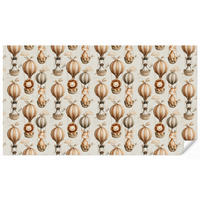 KINDERTAPETE - Safari - Heißluftballons - Taupe - 400x220 cm - Beige, Papier (400/220cm) - OnlyWow