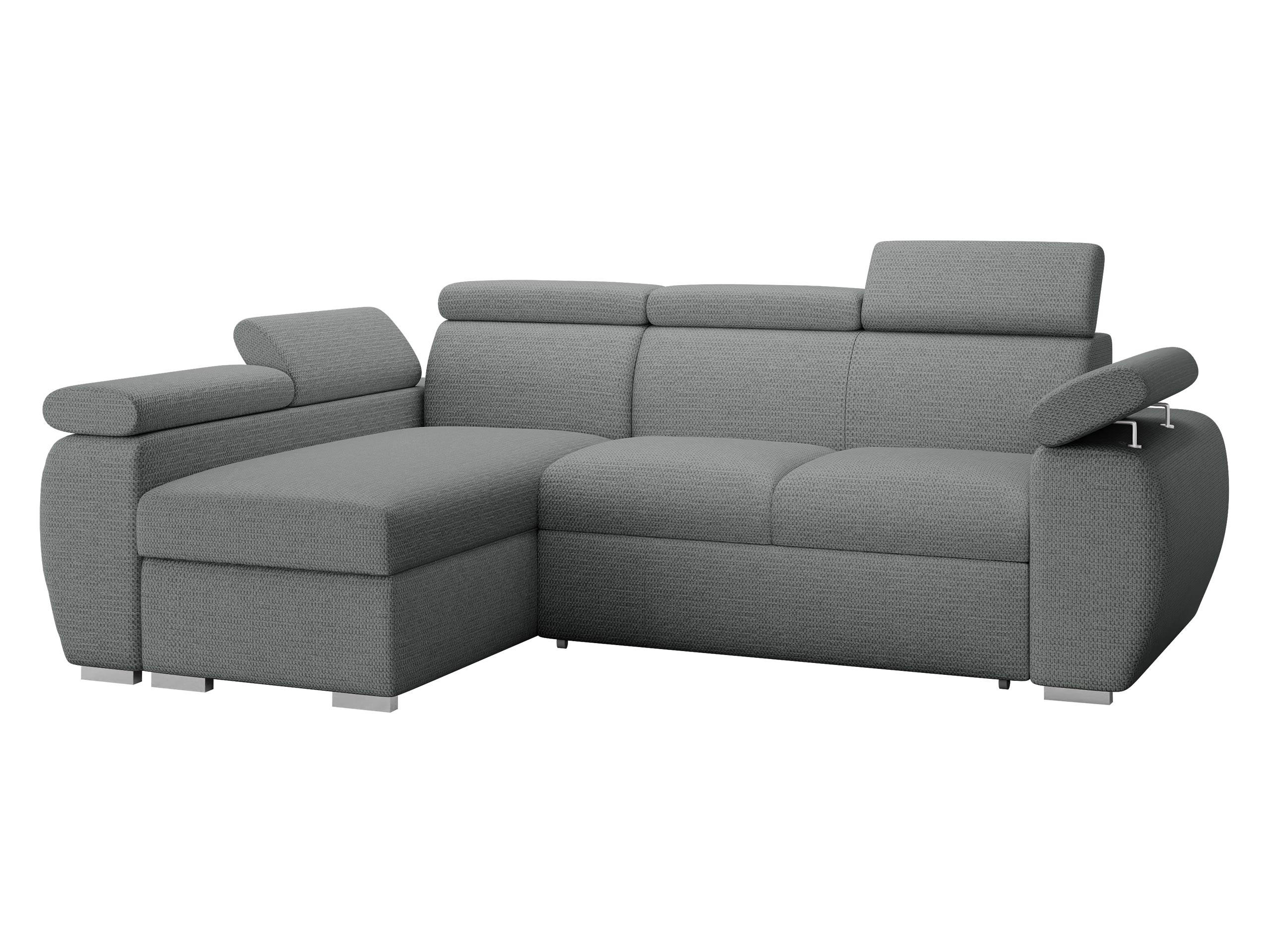 ECKSOFA Boston Mini, Seite: Links - LC+2R - Chromfarben/Silberfarben, Holz/Textil (255/170cm) - MIRJAN24