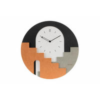 WANDUHR Design Schwarz-Weiß 48/48 cm - Schwarz, Holzwerkstoff (48/48/1cm) - ONZENO