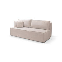 SCHLAFSOFA TIMO, Sofa mit Schlaffunktion und Bettkasten, Farbe: Beige, Cordstoff - Beige, Textil (200/80/93cm) - VENASI MÖBEL