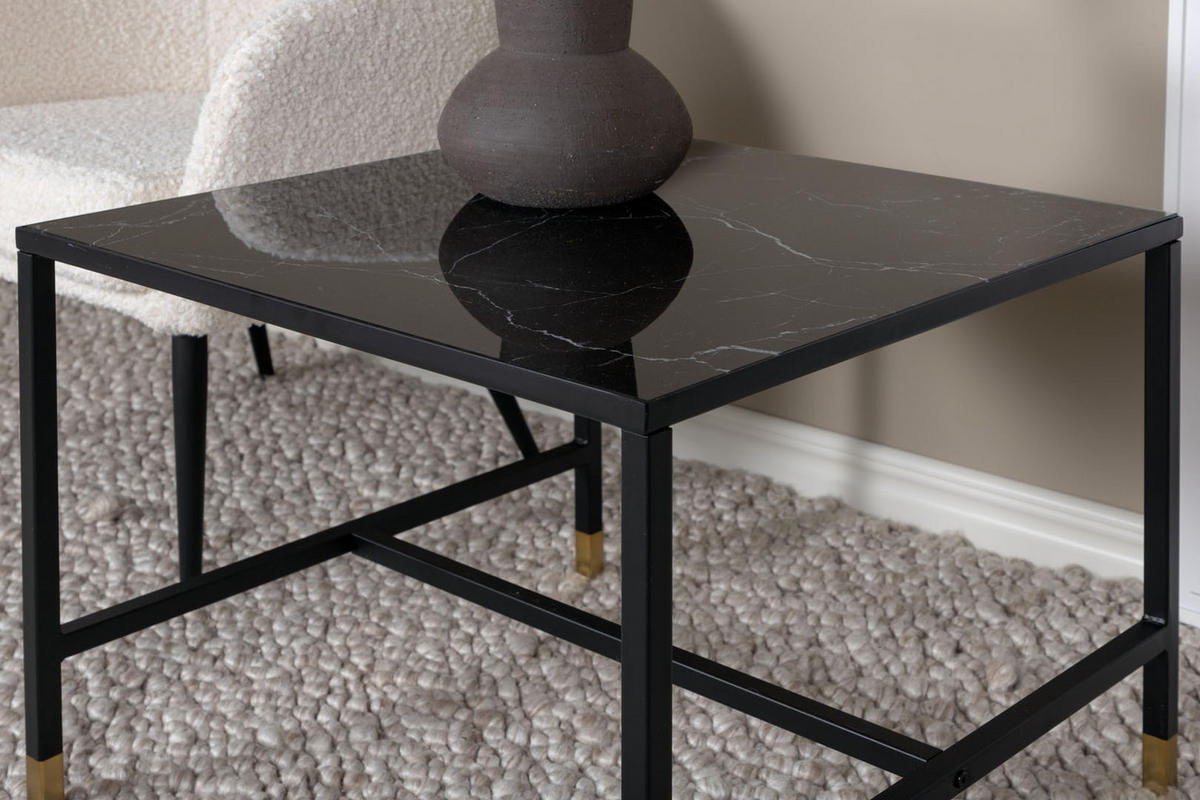 COUCHTISCH 60x60 cm - Schwarz, Holzwerkstoff (60/60/48cm) - ebuy24