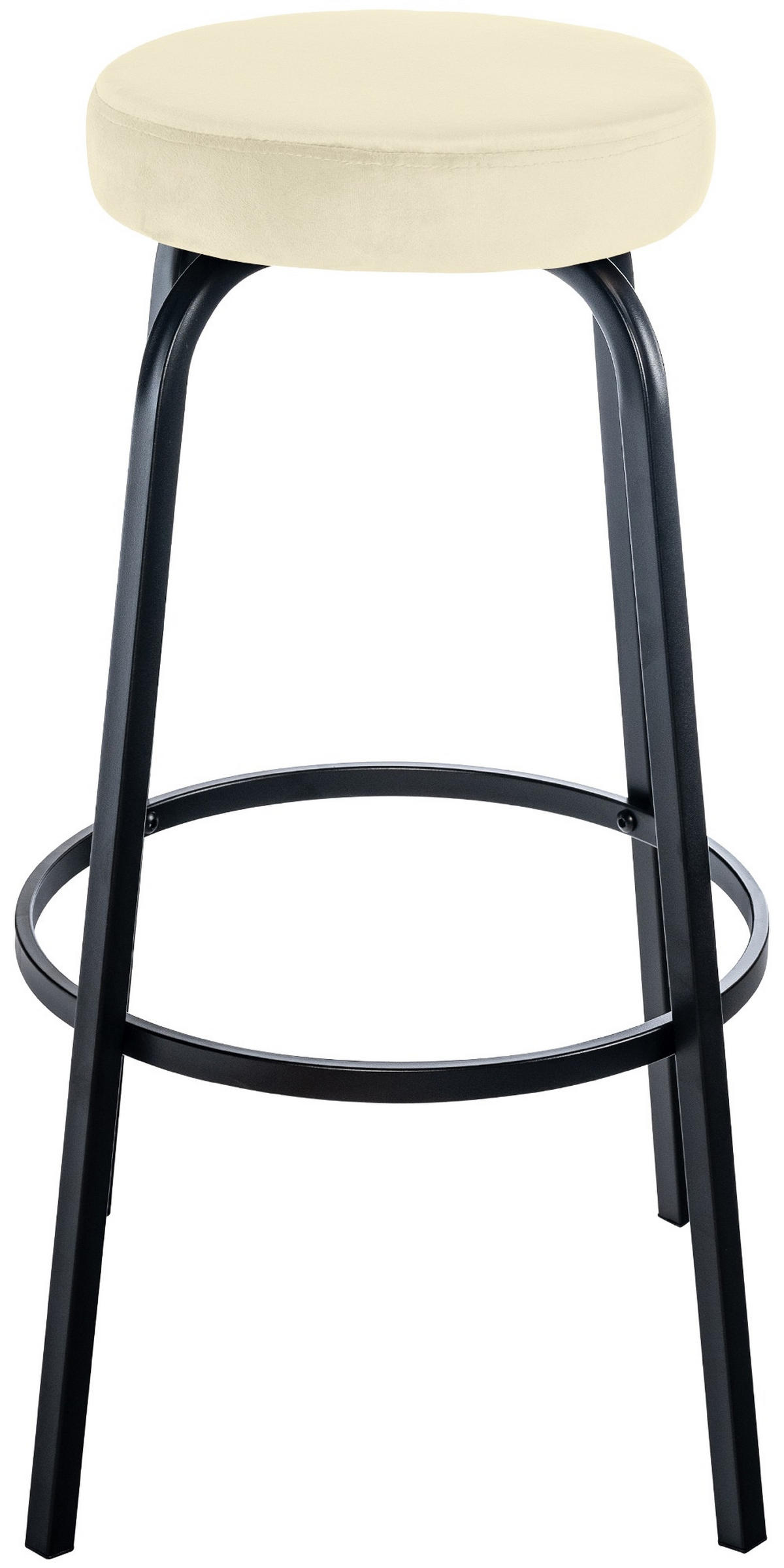 BARHOCKER KOELN Creme Samt - Creme, Metall (41/78/41cm) - DELUKE