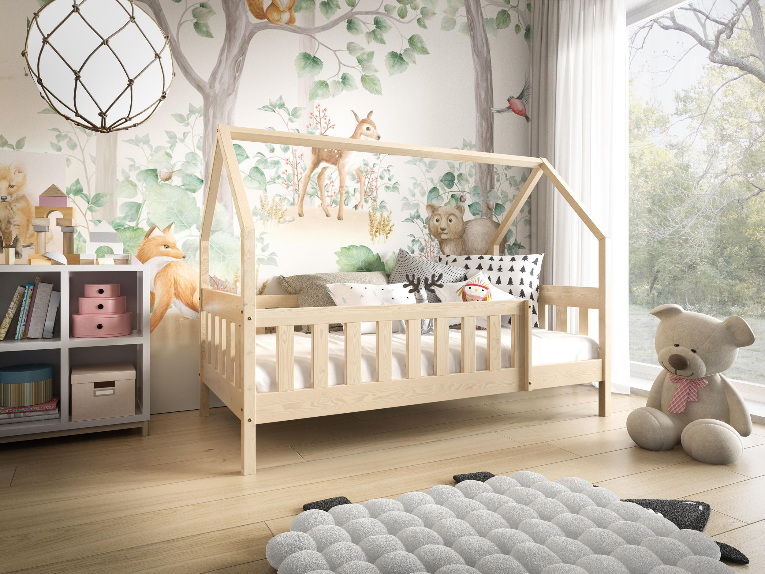 KINDERBETT BELLA 80x160 cm Kieferfarben - Kieferfarben, Holz (80/160cm) - MASSENO