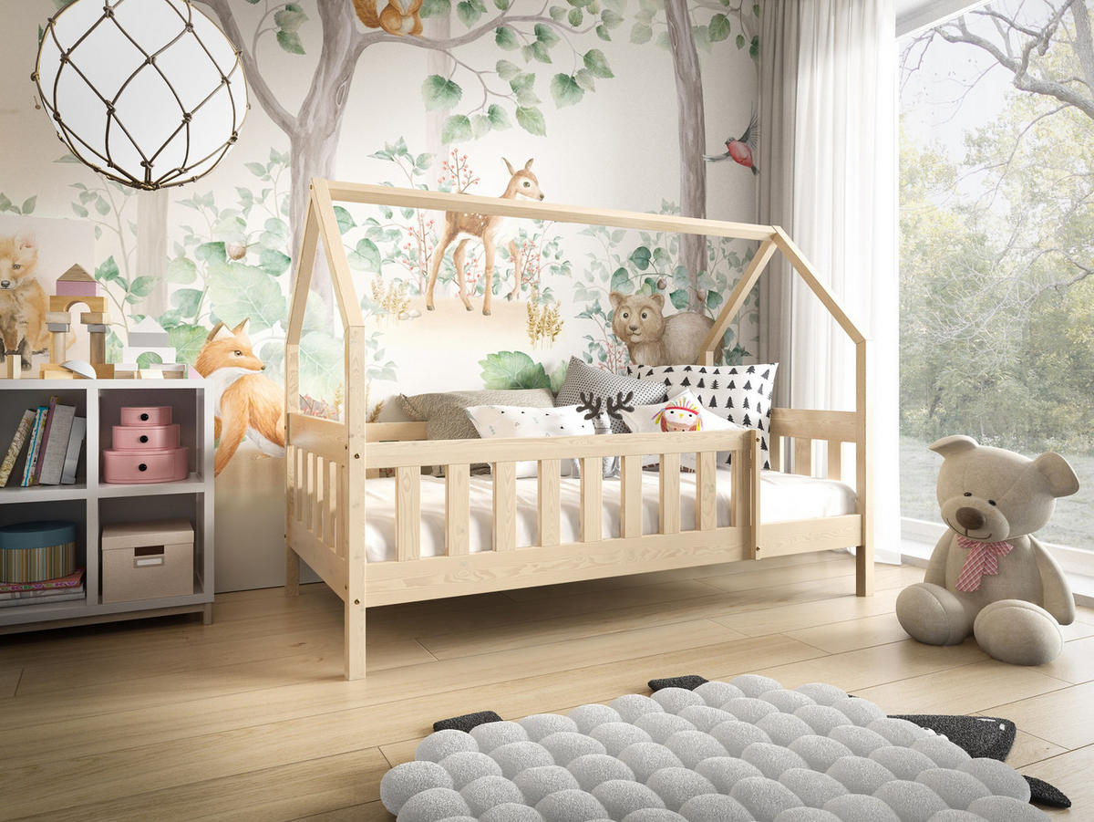 KINDERBETT BELLA 80x160 cm Kieferfarben - Kieferfarben, Holz (80/160cm) - MASSENO