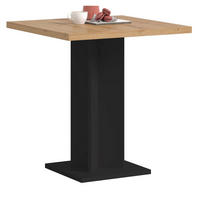 ESSTISCH Eiche Artisan, schwarz 70 x 70 cm, Küchentisch quadratisch - Schwarz/Eiche Artisan, Holzwerkstoff (70/70/76cm) - Inn.Furn