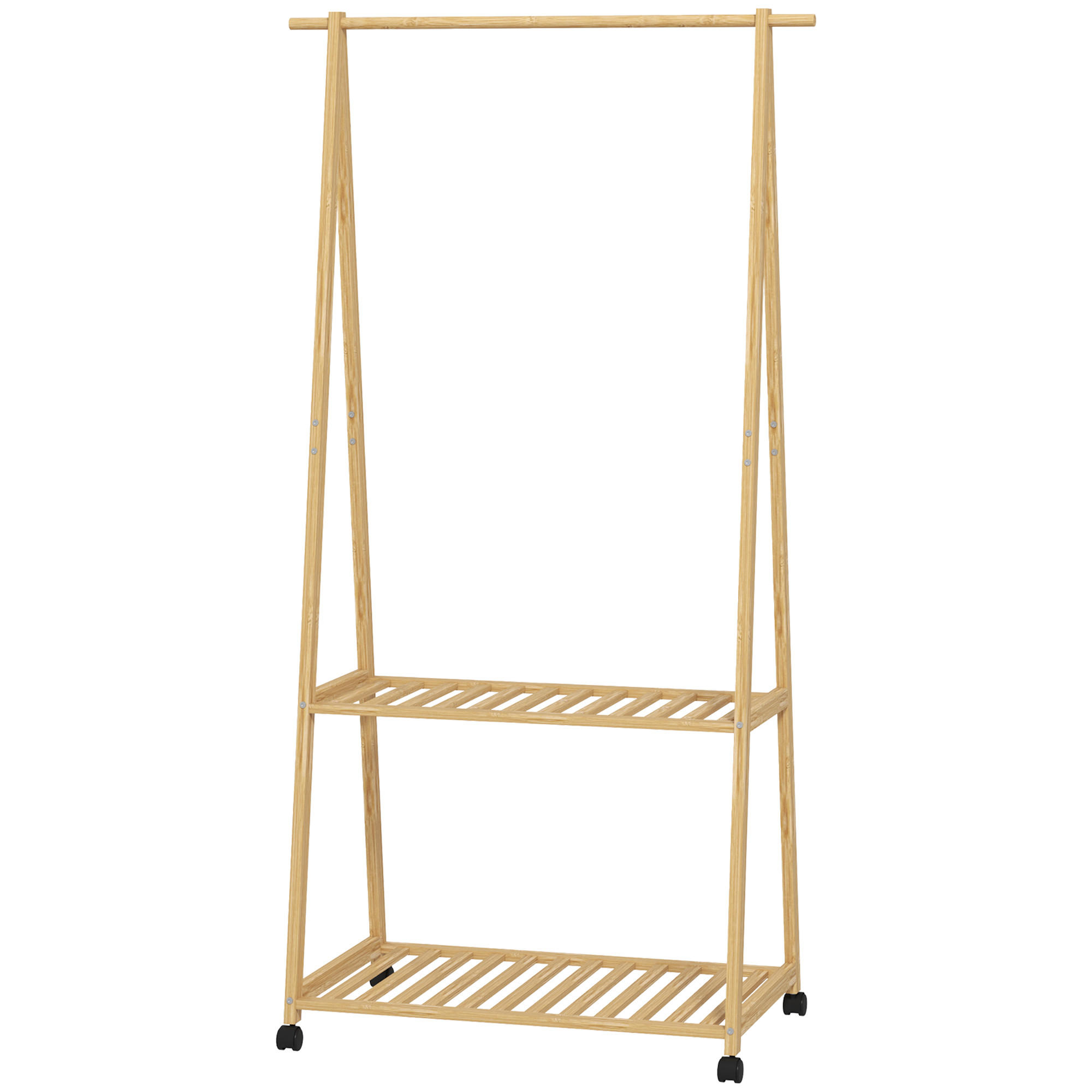 KLEIDERSTÄNDER aus Bambus 84,5/43,5/158 cm - Naturfarben, Holz (84.5/158/43.5cm)