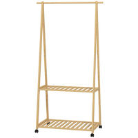 KLEIDERSTÄNDER aus Bambus 84,5/43,5/158 cm - Naturfarben, Holz (84.5/158/43.5cm)