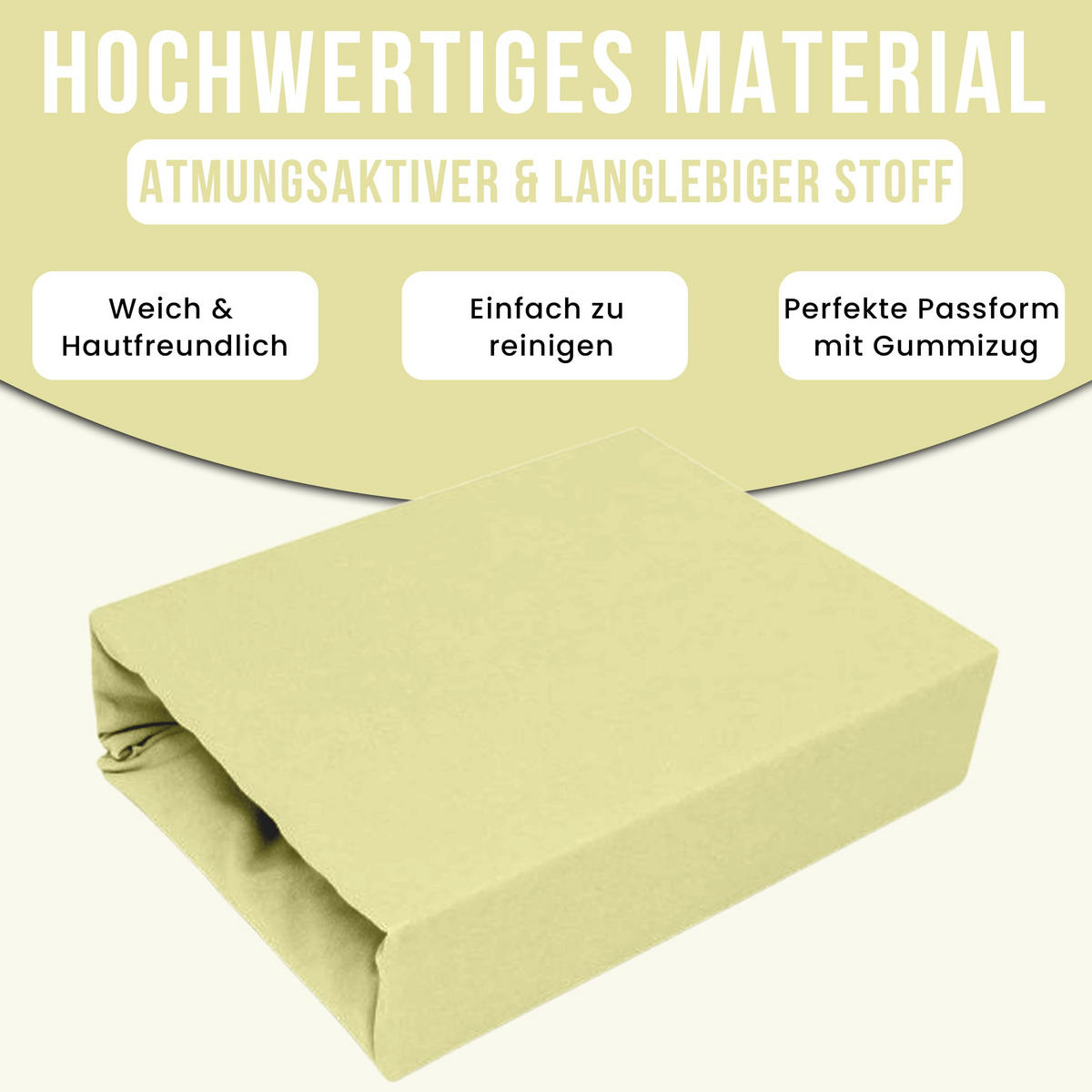 SPANNBETTLAKEN 80/180 cm, Jersey Elastisch 100 % Baumwolle Creme - Creme, Textil (80/180cm) - Best For Home
