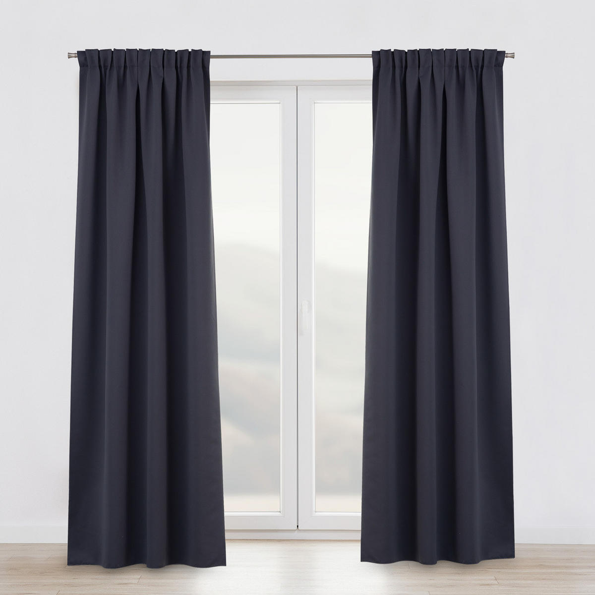 VERDUNKELUNGSVORHANG mit Schlaufenband 140x280 cm anthrazit - Anthrazit, Textil (140/280/1cm) - Dekoria