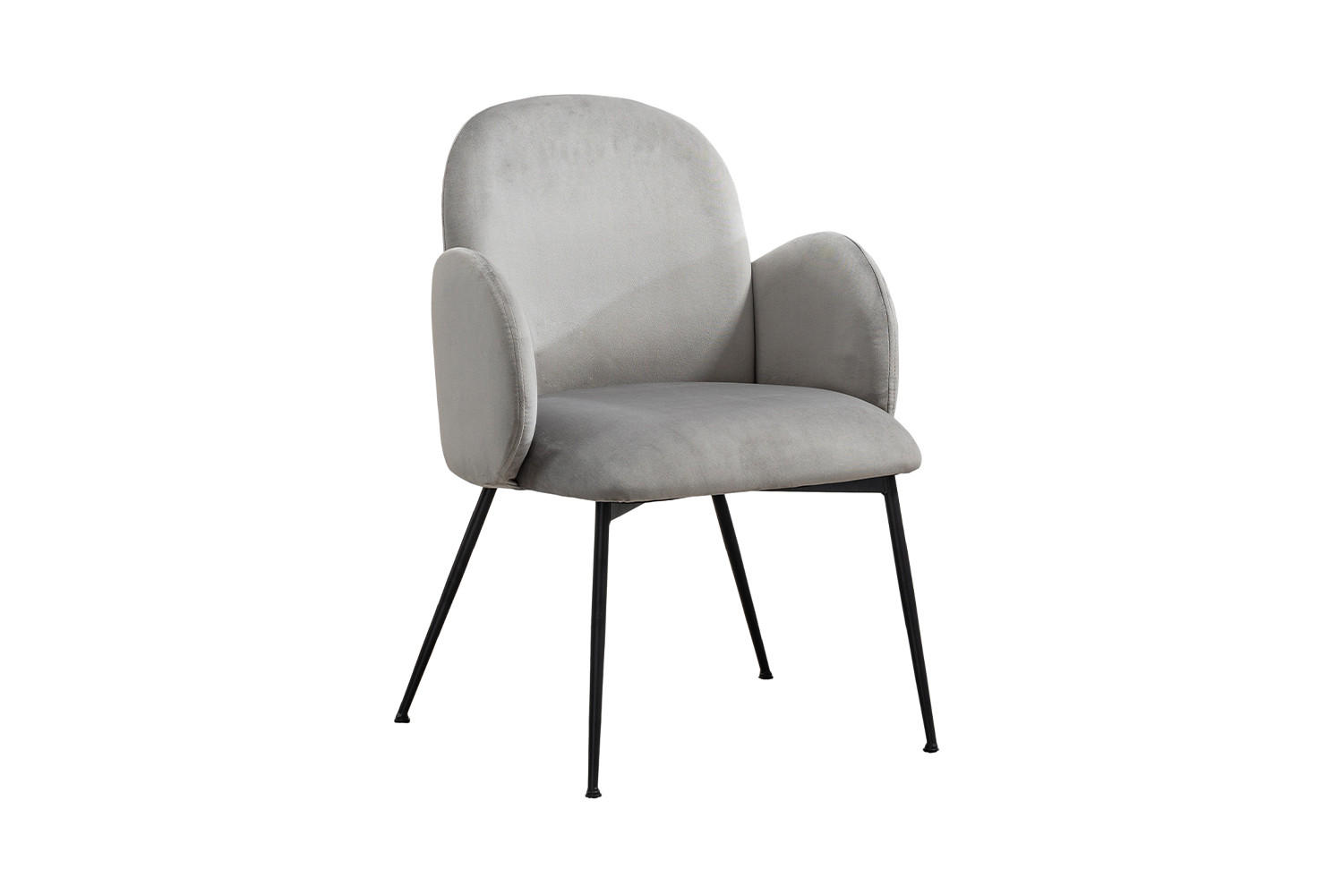 ESSZIMMERSTUHL DEON Grau Velvet - Grau, Textil (59/84/62cm) - KAWOLA