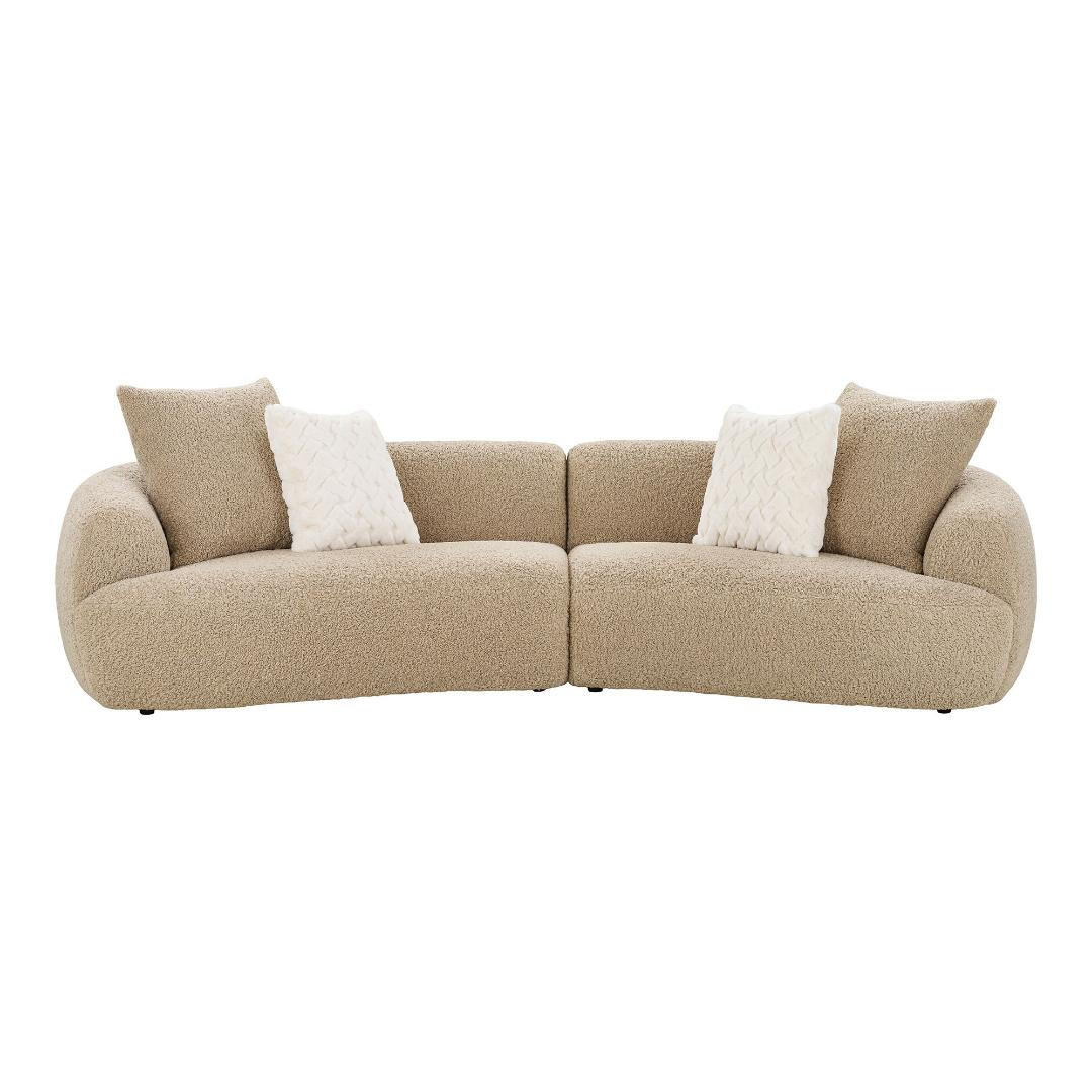 SOFA, Dorte, Stühle Braun, Polyester, 302 x 134 x 69 cm - Braun, Textil (302/69/134cm) - ebuy24