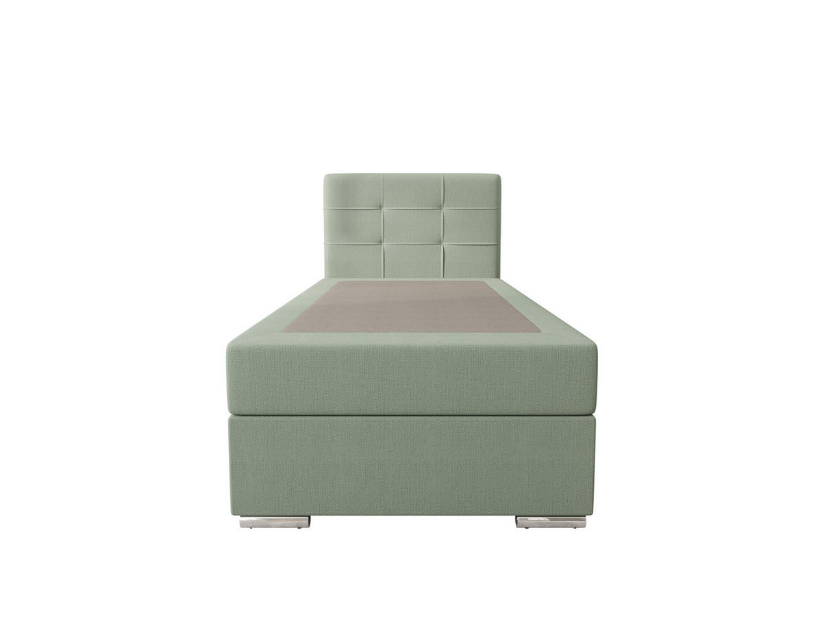 BOXBETT ZILANO 1 mit Matratze H3 und Topper 90x200 Cosmic 16 - Grün, Holz/Textil (90/200cm) - Bedante