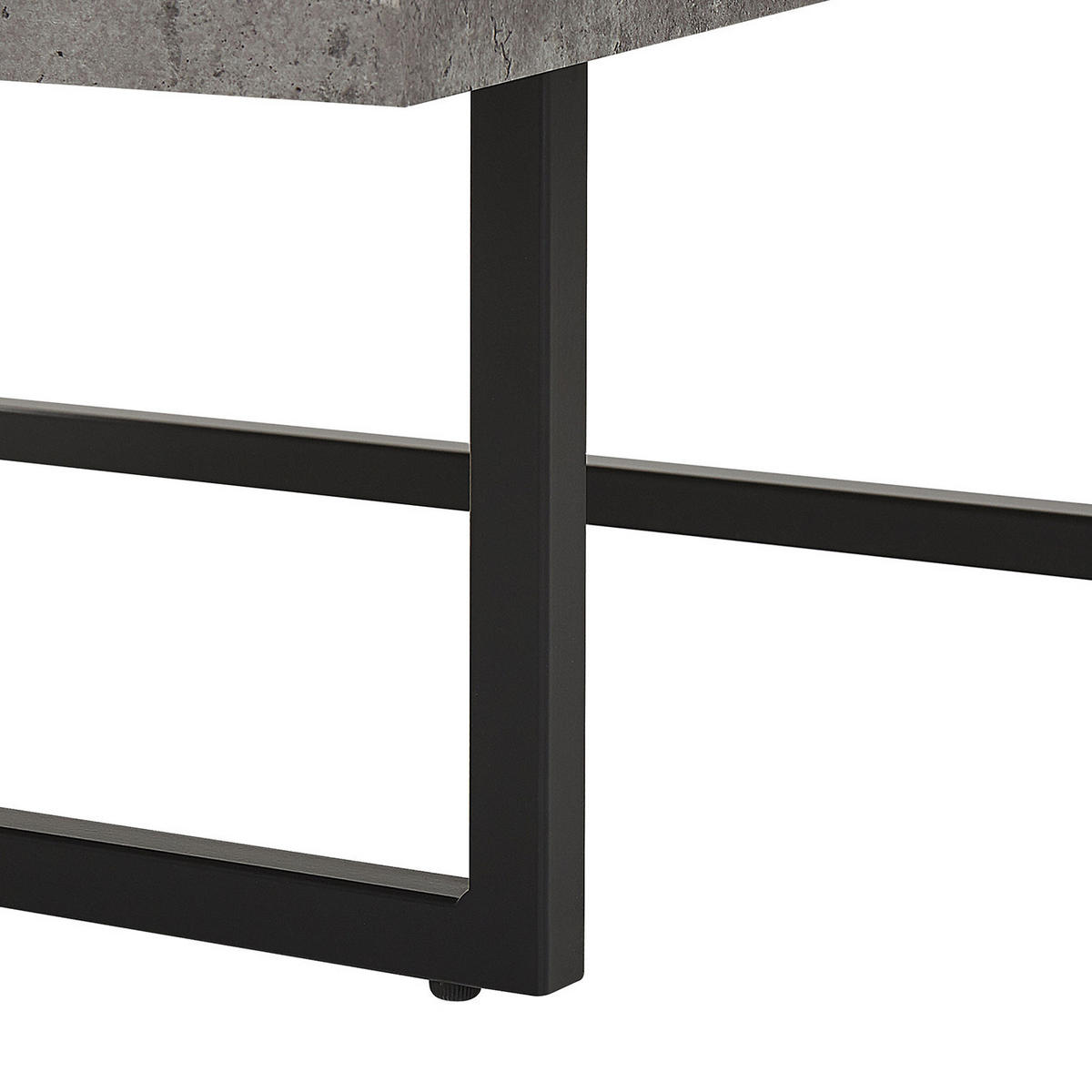 COUCHTISCH Betonoptik/schwarz 75/75 cm Deluz - Schwarz/Grau, Holzwerkstoff (75/75/35cm) - Beliani