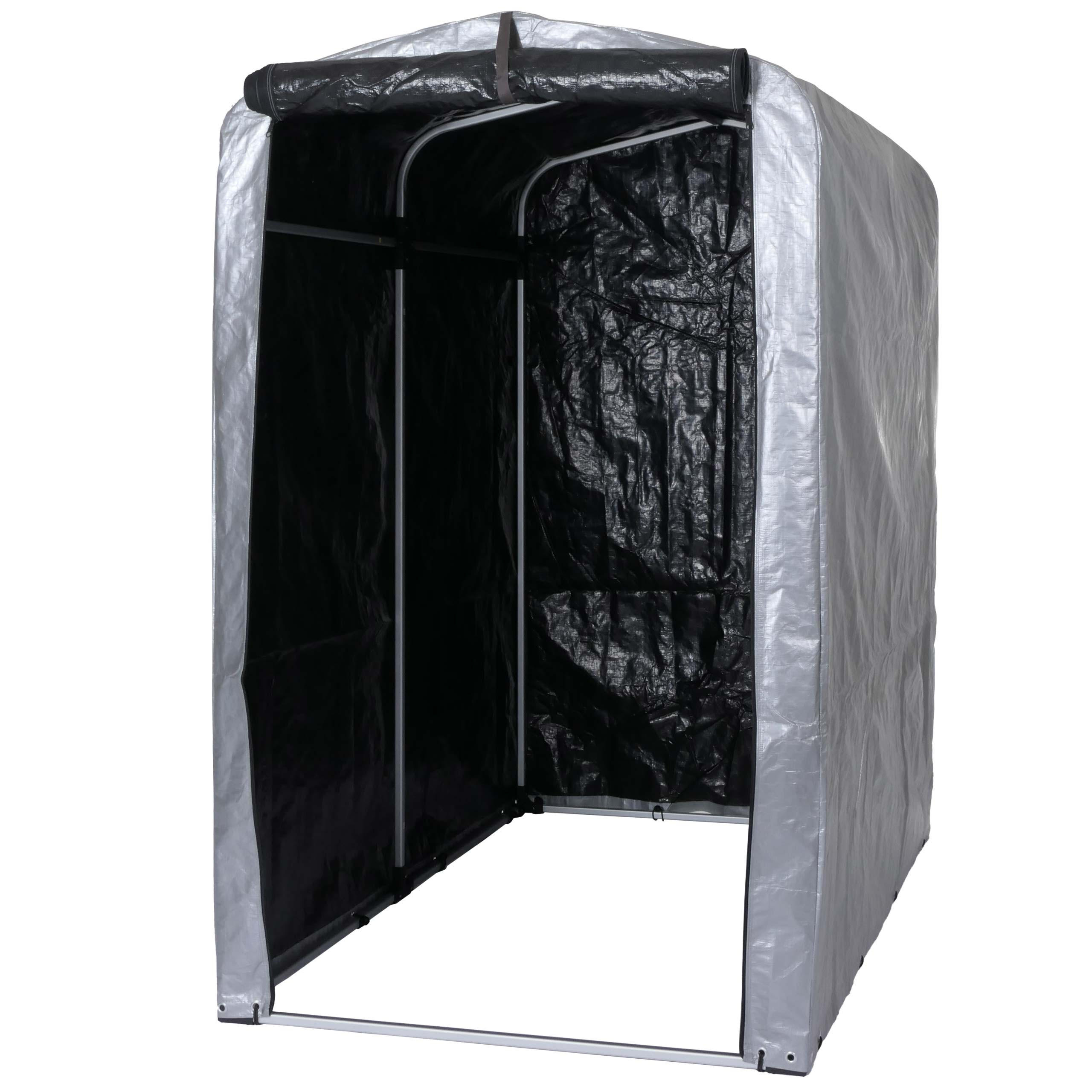 GERÄTEHAUS Silber - Silberfarben, Metall (121/201/201cm) - MCW
