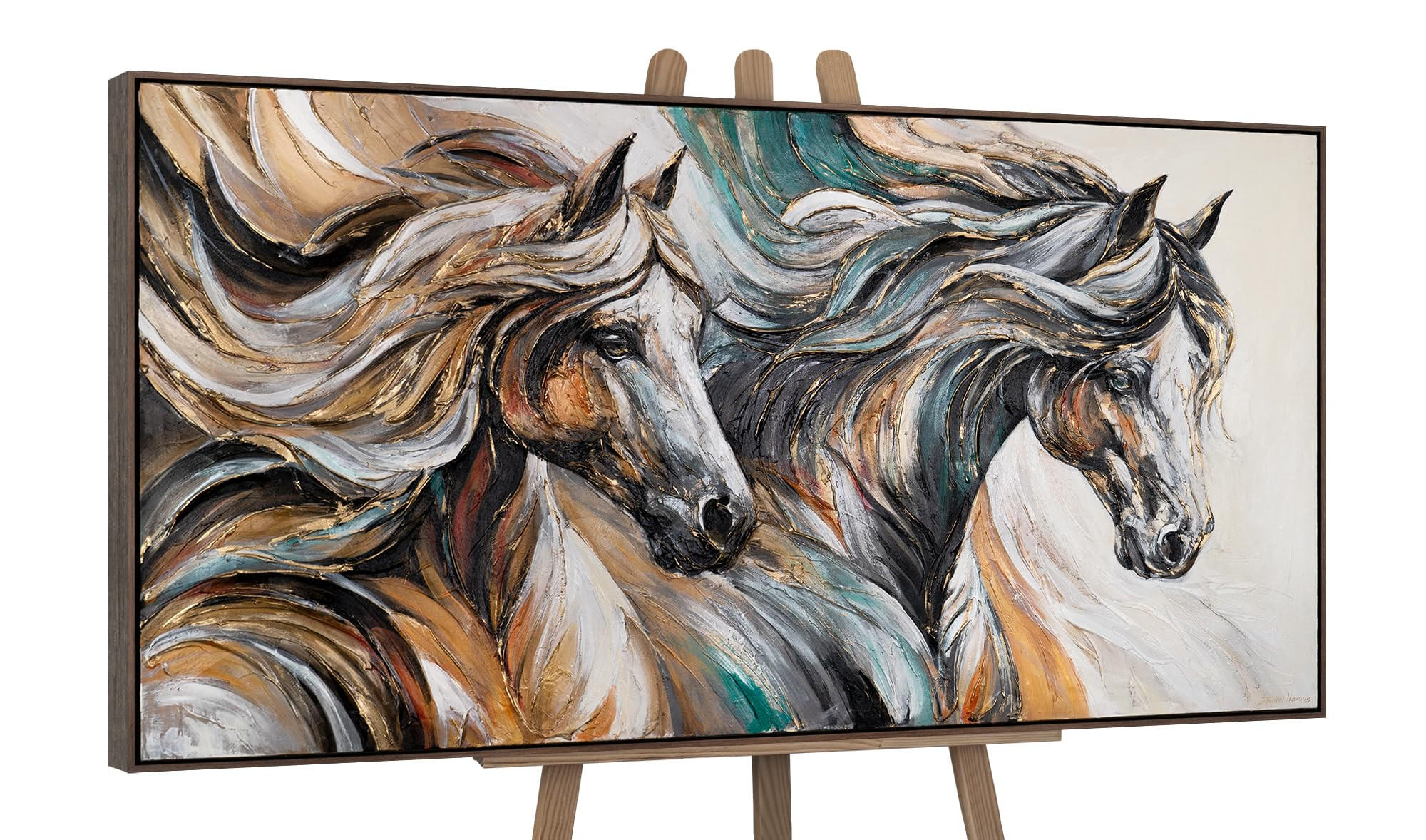 GEMÄLDE Bewegungsenergie Schattenfugenrahmen Grau 100x50 cm - Grau, Holz (100/50cm) - YS-art gallery