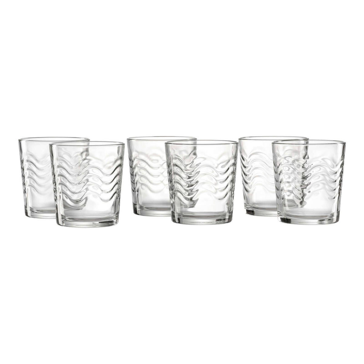 WHISKYBECHER Wave transparent 250 ml 6er Set - Transparent, Glas (0.25L) - Ritzenhoff Breker