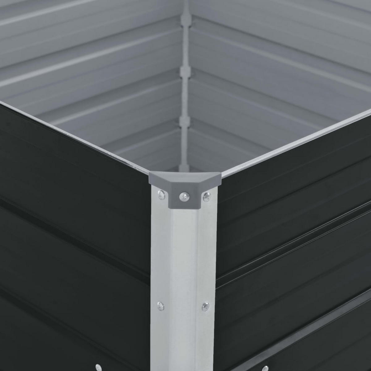 HOCHBEET 100 x 100 x 45 cm Verzinkter - Braun, Metall (100/45/100cm)