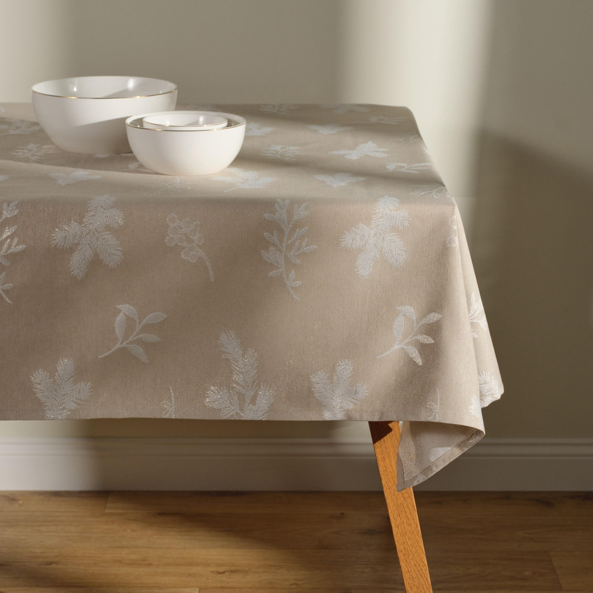 TISCHDECKE Novie - Beige, Textil (180/130/1cm) - home&you