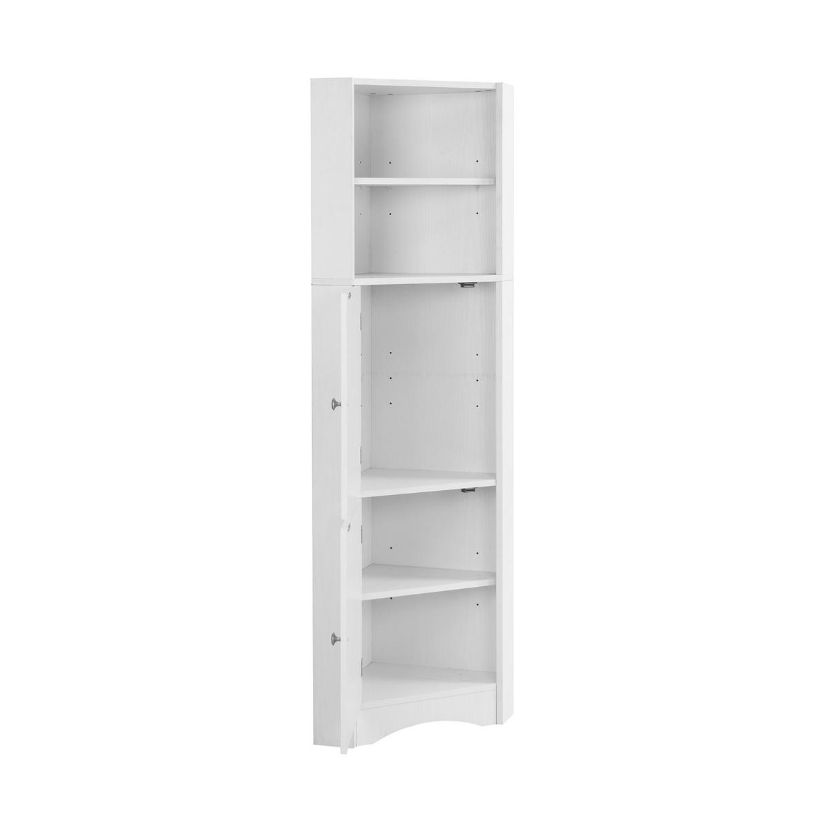 BADSCHRANK Eckschrank 36,5 x 36,5 x 155 cm Weiß - Weiß, Holzwerkstoff (36.5/155/36.5cm) - Beauniv