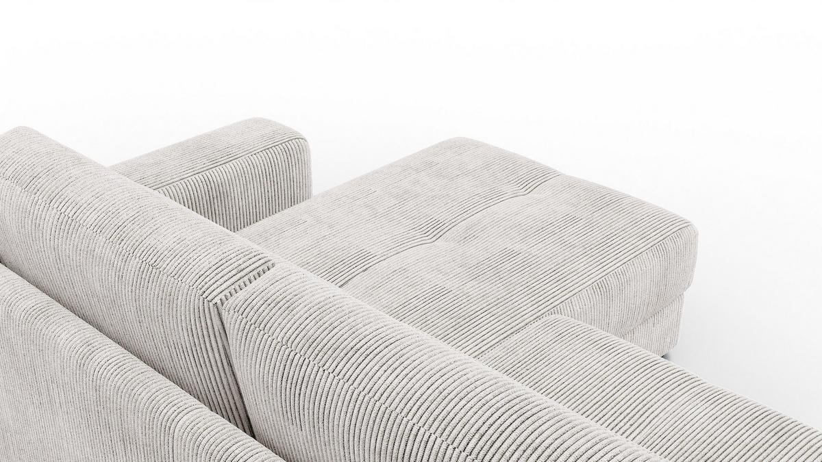 ECKSOFA OLI 4-Sitzer rechts, perlweiß - Weiß, Holz/Textil (295/172cm) - Courtois Laville