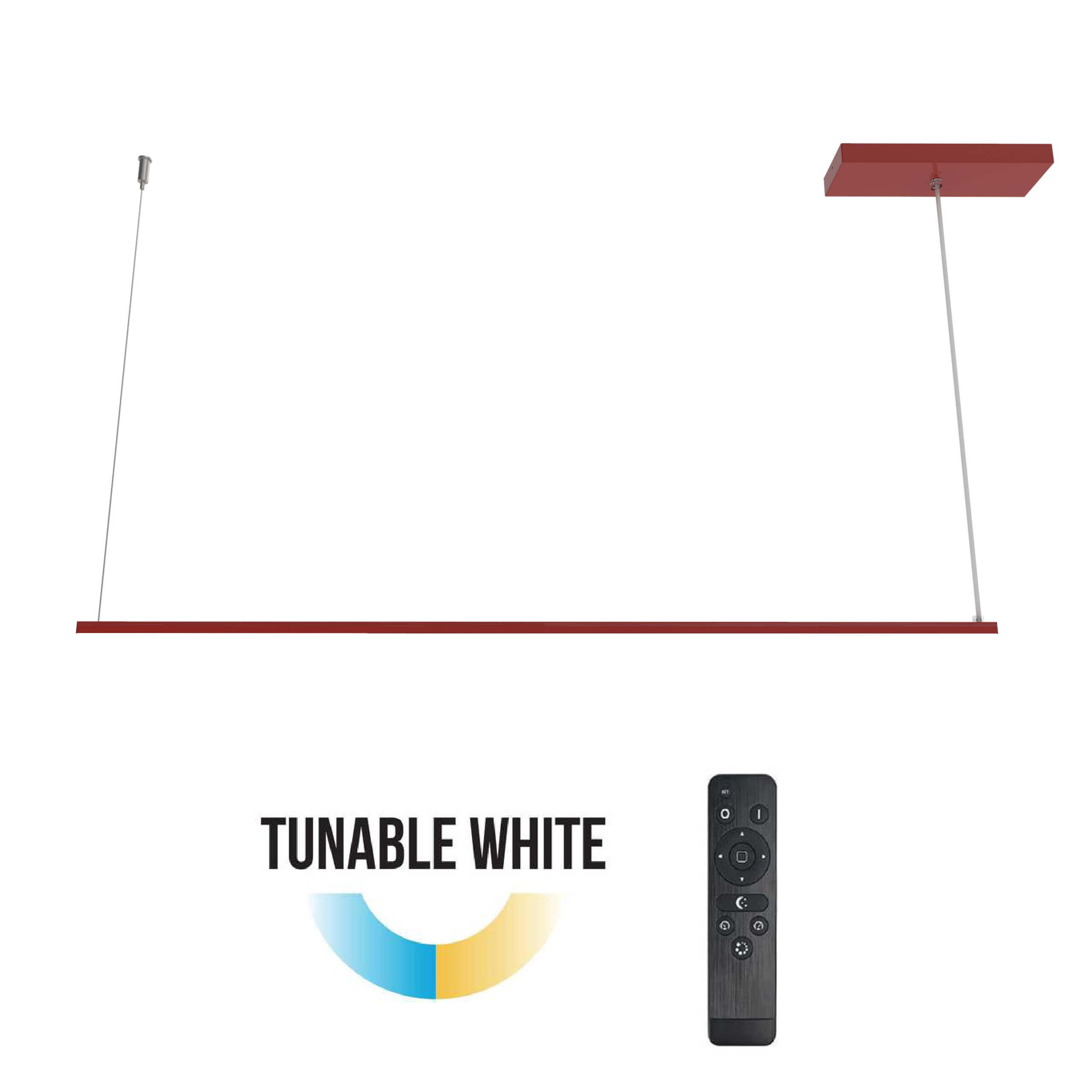 Lumicom Led-Hängeleuchte Rot 100x2x2 cm