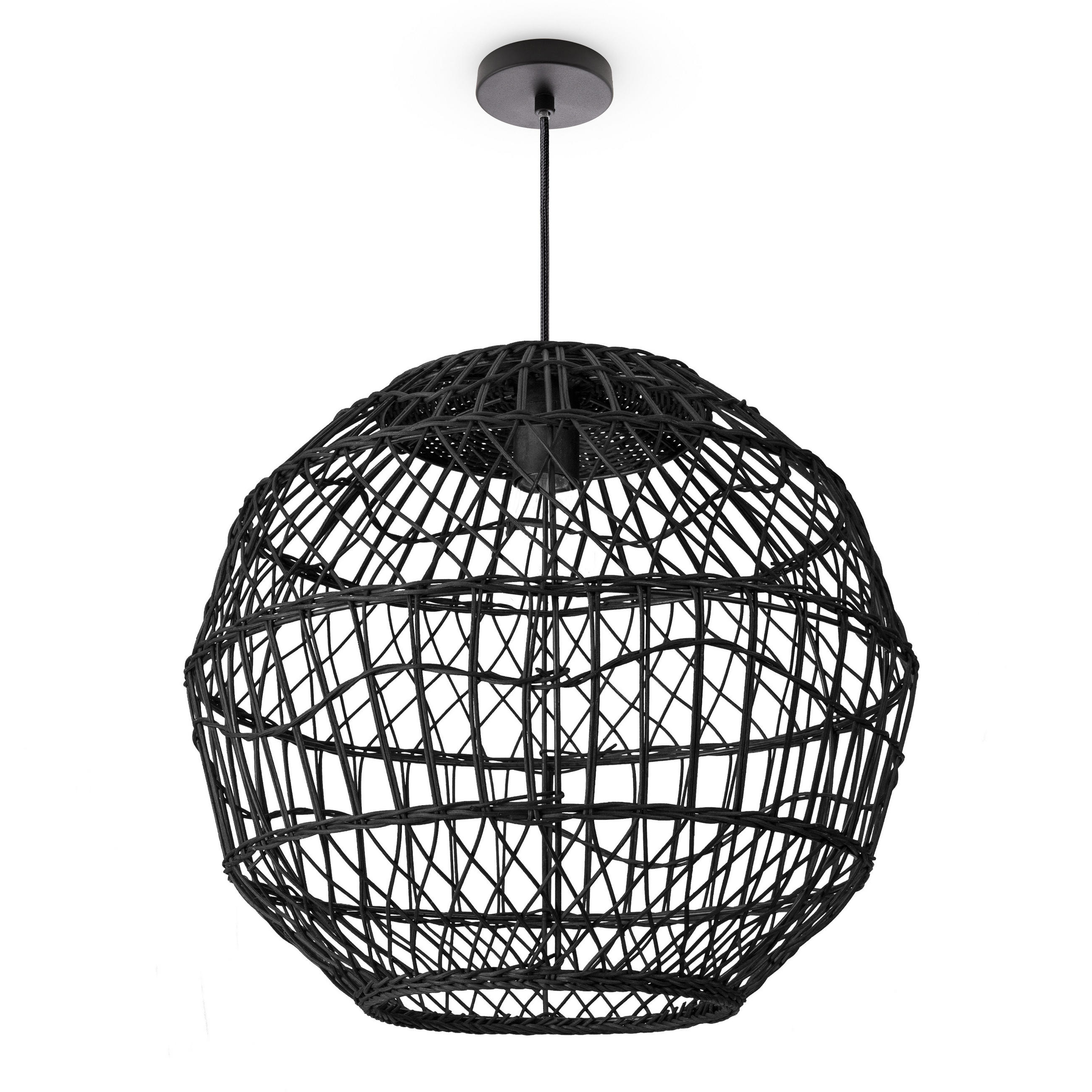 PENDELLEUCHTE Maite - Schwarz, Metall (40/40/39cm) - Paco Home