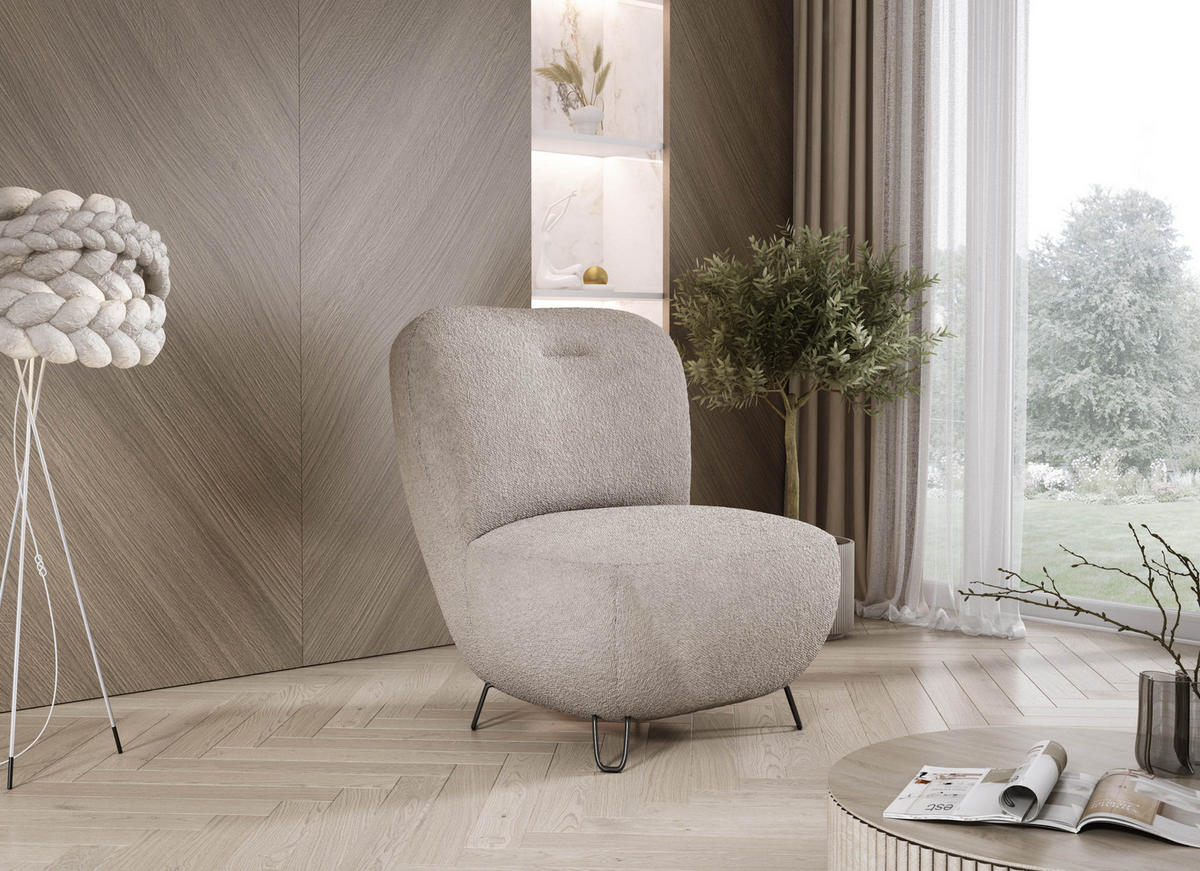 SESSEL LUIS, Skandinavischer Stil – Freistehend, 82×56×82 cm, SCHOKOLADE - Dunkelbraun/Schwarz, Holz/Textil (82/82/66cm) - DomoHome