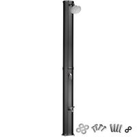 SOLARDUSCHE Ofanto,inklusive Wasserhahn,schwarz - Schwarz, Kunststoff (18/217/44.5cm) - tectake